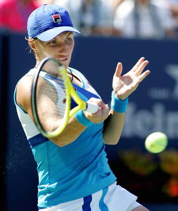 Svetlana Kuznetsova of Russia during fourth-round action at the U.S. Open held at the National Tennis Center on September 6, 2010 in New York.  NYP20100906307