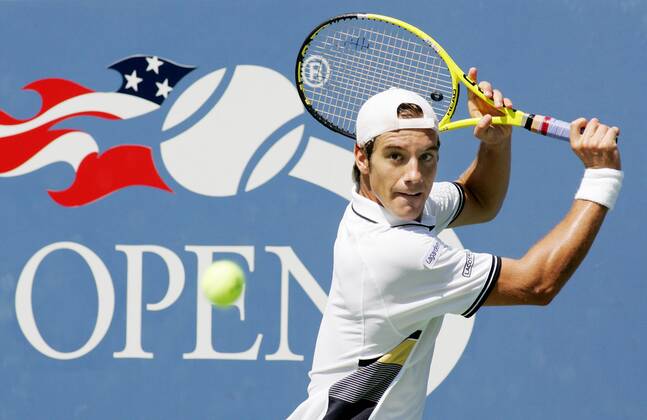 Richard Gasquet of France during fourth-round action at the U.S. Open held at the National Tennis Center on September 6, 2010 in New York.  NYP20100906314