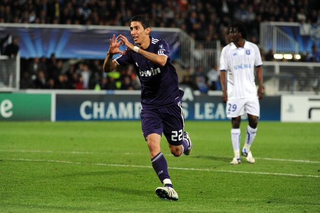 AJ Auxerre - Real Madrid CF - Champions League 2010 2011 - 28.09.2010: Angel DI MARIA (Real Madrid) - xAnthonyxBibardxFEPx  o0 Jubel, Freude