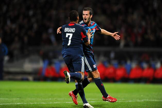 OLYMPIQUE LYON vs. SL BENFICA LISSABON 2:0 - Champions League - Torjubel Lyon - Miralem PJANIC (R) und Jimmy BRIAND - xAnthonyBibardxFEPx 