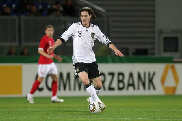 16.11.2010, U 21-Länderspiel Deutschland - England. Sebastian Rudy (Deutschland).