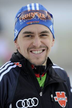 Michael GREIS (GER), - Verfolgung - Biathlon Verfolgungswettkampf 12,5km der Männer. Weltcup in Ruhpolding am 16.01.2011.