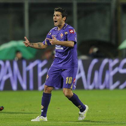 AC Florenz ACF Fiorentina (lila) vs. Inter Mailand (weiß) --- Adrian Mutu  o0 Enttäuschung