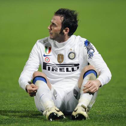 AC Florenz ACF Fiorentina (lila) vs. Inter Mailand (weiß) --- Giampaolo Pazzini  o0 Enttäuschung