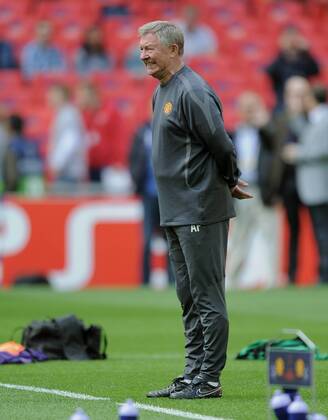 FUSSBALL CHAMPIONSLEAGUE FINALE SAISON 2010 2011 27.05.2010 FC Barcelona - Manchester United FC Abschlusstraining Manchester United FC; Trainer Sir Alex Ferguson 