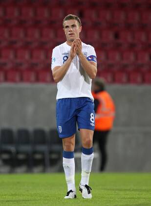 Englands Jordan Henderson looks on dejected at the final whistle UEFA U21 2011 Championship Group B Ukraine U21 v England U21 15th June, 2011 EDITORIAL USE ONLY. No use with unauthorised audio, video, data, fixture lists, club league logos or live services. Online in-match use limited to 120 images, no video emulation. No use in betting, games or single club league player publications.
