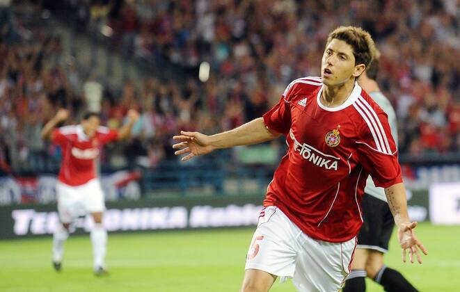 Champions League Qualification - Wisla Krakow - PFC Litex Lovech - Celebration MAOR MELIKSON, 20110803LUK023 o0 Fussball