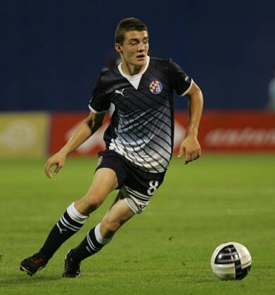 Zagreb, 03.08.2011., 3rd qualifying round, UEFA Champions League quali, NK Dinamo Zagreb (black) - HJK Helsinki (white) 1:0 - Mateo Kovacic (Dinamo-8)