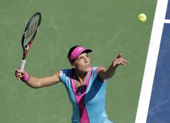 Andrea Petkovic of Germany at the U.S. Open Tennis Championships Stadium at the Billie Jean King National Tennis Center in New York City on September 1, 2011.  NYP20110901115