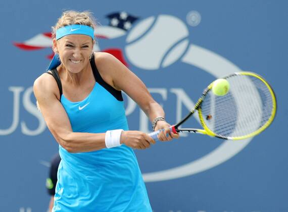 Victoria Azarenka of Belarus at the U.S. Open held at the National Tennis Center on September 3, 2011 in New York.  - ZUMA