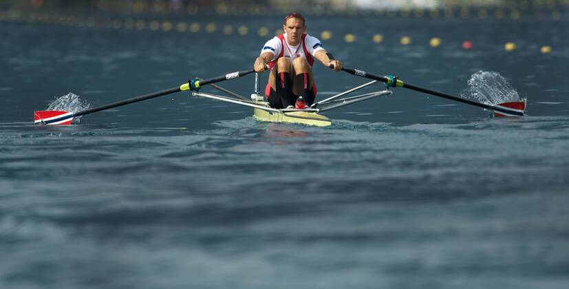 Rudern Bled Slovenien 31.08.2011 Weltmeisterschaften Herren EINER SCULLS Olaf TUFTE NOR
