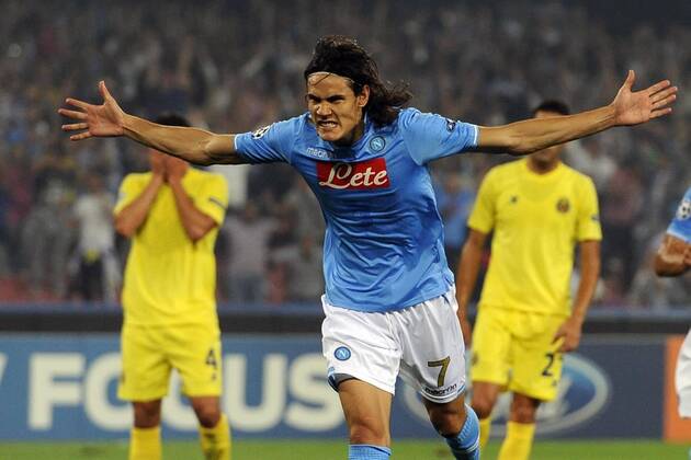 Champions League, SSC Napoli - Villarreal CF, Edinson Cavani