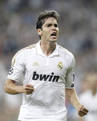 Real Madrid s Kaka celebrates during UEFA Champions League, Real CF Madrid - AFC Ajax Amsterdam ---- (201109275077)
