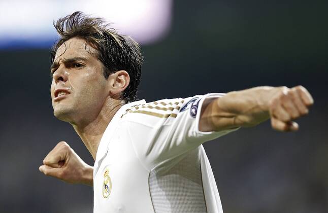 Real Madrid s Kaka celebrates during UEFA Champions League, Real CF Madrid - AFC Ajax Amsterdam ---- (201109275095)