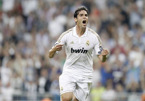 Real Madrid s Kaka celebrates during UEFA Champions League, Real CF Madrid - AFC Ajax Amsterdam ---- (201109275059)
