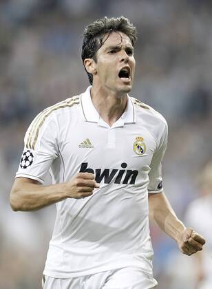 Real Madrid s Kaka celebrates during UEFA Champions League, Real CF Madrid - AFC Ajax Amsterdam ---- (201109275076)