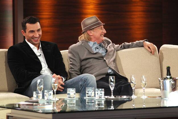 Samstag 05.11.2011, in Leipzig, TV Unterhaltungsshow Wetten, dass...? im ZDF Wladimir Klitschko, Otto Waalkes DeFodi031