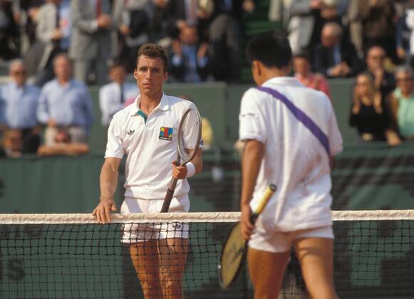 TENNIS FRENCH OPEN 1989 ROLAND GARROS, 29.05.-11.06.1989, PARIS - Ivan Lendl (li) und Michael Chang Tennis French Open Roland Garros 1989