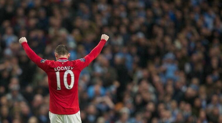 Manchester United s Wayne Rooney celebrates his side s 2-3 win over Manchester City after the FA Cup 3rd Round match at the City of Manchester Stadium. xHOCHxZWEIx xPropagandax