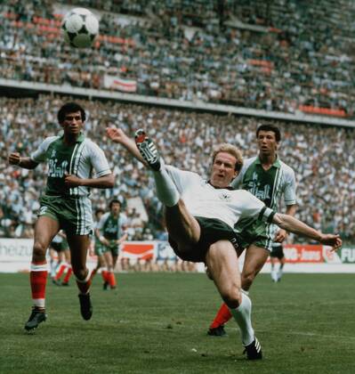 Fussball WM Weltmeisterschaft 1982 82 in Spanien, Deutschland BRD-Algerien: K. H. Rummenigge