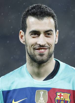 Deutschland, Herren Fussball, UEFA Champions League Achtelfinale Bayer 04 Leverkusen vs. FC Barcelona 14.02.2012, Bayarena Leverkusen , Sergio Busquets, FC Barca,