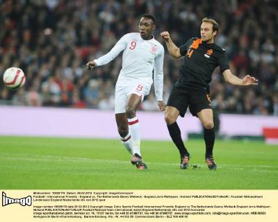 Football - International Friendly - England vs. The Netherlands Danny Welbeck - England Joris Mathijsen - Holland