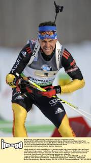Michael GREIS (GER),.Aktion,Einzelbild,angeschnittenes Einzelmotiv,Halbfigur,halbe Figur. Staffel der Maenner 4x7,5km,Herren. IBU Biathlon WM 2012 in Ruhpolding ,Chiemgau Arena.