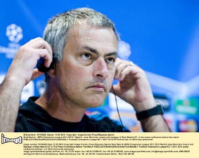 Real Madrid - UEFA Champions League 2011-2012 - Madrid - Jose Mourinho, coach and manager of Real Madrid CF, in the press conference before the match 