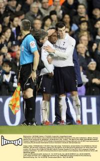 Tottenhams Jermain Defoe cries as Boltons Fabrice Muamba collapses on the pitch Tottenham v Bolton, FA Cup Quarter Final sponsored by Budweiser, at White Hart Lane, London. 17th March 2012 EDITORIAL USE ONLY. No use with unauthorised audio, video, data, fixture lists, club league logos or live services. Online in-match use limited to 120 images, no video emulation. No use in betting, games or single club league player publications.