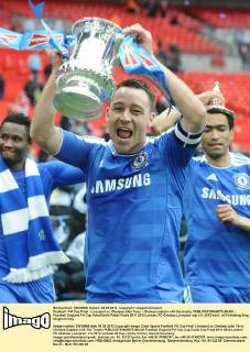 Football - FA Cup Final - Liverpool vs. Chelsea John Terry - Chelsea captain with the trophy.
