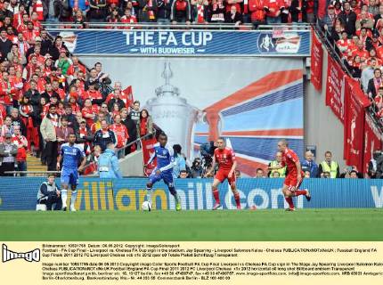 Football - FA Cup Final - Liverpool vs. Chelsea FA Cup sign in the stadium. Jay Spearing - Liverpool Salomon Kalou - Chelsea