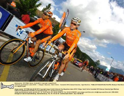 Criterium du Dauphine Libere 2012 - 1. Etappe: Seyssins - Saint Vallier - Euskaltel 2012, Samuel Sanchez , Egoi Martinez -
