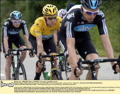 Bradley Wiggins (GBr) of Sky Procycling Team CYCLISME : Tour de France 2012 - Limoux to Foix - Etape 14 - 15 07 2012 PHOTONEWS PANORAMIC 