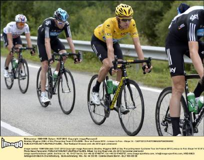 Bradley Wiggins (GBr) of Sky Procycling Team CYCLISME : Tour de France 2012 - Limoux to Foix - Etape 14 - 15 07 2012 PHOTONEWS PANORAMIC 