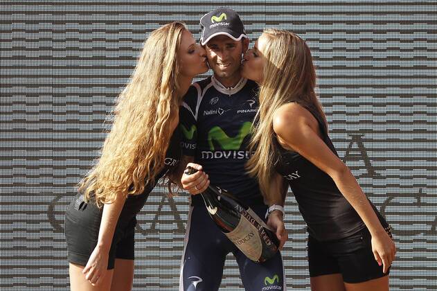 Alejandro Valverde celebrates the victory in the stage of La Vuelta 2012 between Faustino V and Eibar (Arrate).August 20,2012.  (20261552)