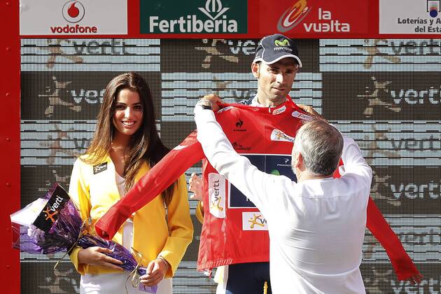 Alejandro Valverde with the leader s red jersey after the stage of La Vuelta 2012 between Faustino V and Eibar (Arrate).August 20,2012.  (20261553)