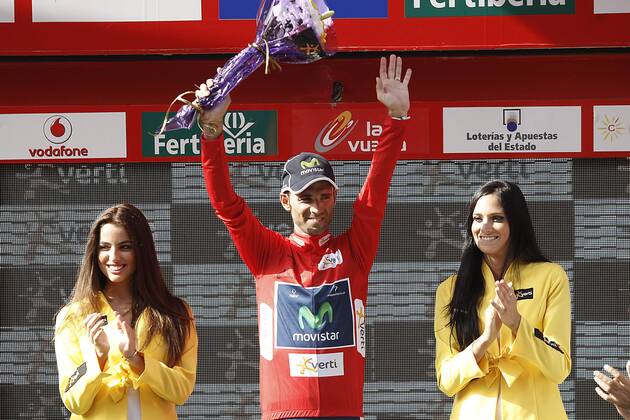 Alejandro Valverde with the leader s red jersey after the stage of La Vuelta 2012 between Faustino V and Eibar (Arrate).August 20,2012.  (20261556)