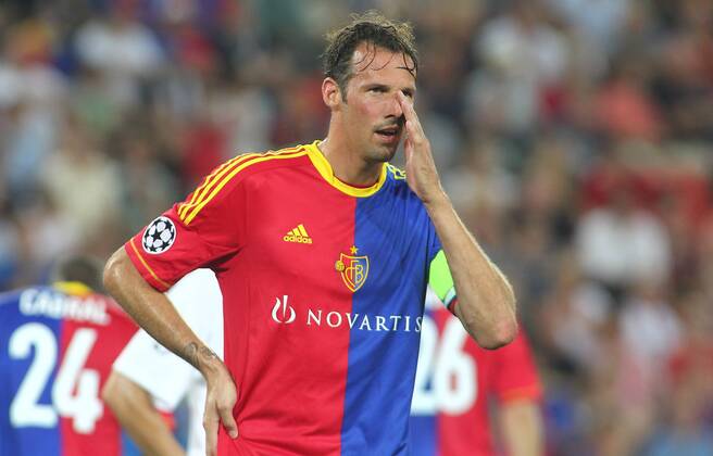 21.08.2012 St Jakob Park Basel , SCHWEIZ , Herren Fussball UEFA Champions League Qualifikation Saison 2012 2013 FC Basel - CFR Cluj 1:2 Marco Streller (FC Basel) ; Einzelbild , Gestik 