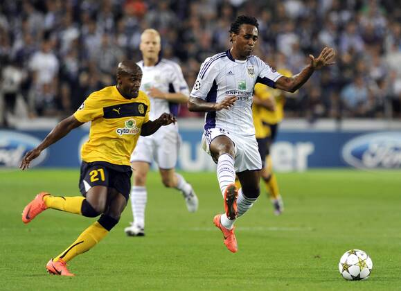 Anderlecht , Belgium August , 28 2012 Champions League Play off round 2nd leg RSC Anderlecht AEL Limassol FC Marcos Airosa Rubinelson Kanu 