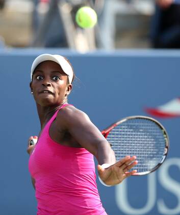 US Open 2012, USTA Billie Jean King National Tennis Center, Flushing Meadows, New York, ITF Grand Slam Tennis Tournament . Sloane Stephens (USA) Aktion, Einzelbild, , Hochformat,
