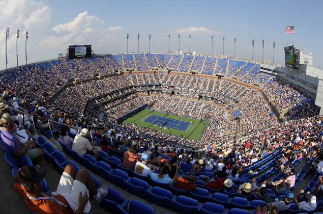 Arthur Ashe Stadium at the Billie Jean King National Tennis Center in New York City on September 1, 2012.  NYP20120901130
