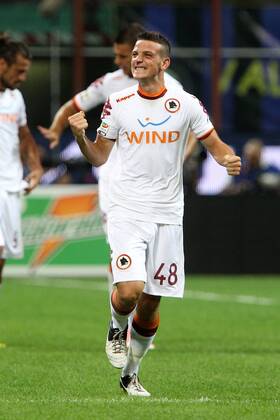 Alessandro Florenzi Roma Goal celebration, Inter Mailand - AS Rom PaoloxNucci