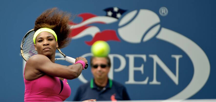 Serena Williams of the United States (USA) during their fourth round Women s Singles match on Day 8 of the 2012 U.S. Open Tennis Championships at the USTA Billie Jean King National Tennis Center in Flushing, Queens, New York, USA. SWITZERLANDxOUT TENNIS: SEP 03 US Open Icon309120903028 EDITORIAL USE ONLY