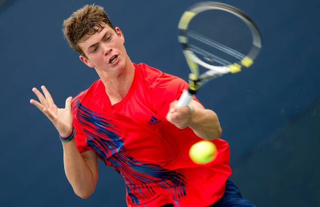 TENNIS - ATP, US Open 2012 NEW YORK CITY,NEW YORK,USA,06.SEP.12 - TENNIS - ATP Tennis Herren World Tour, US Open 2012, Grand Slam, Flushing Meadows, Junioren. Bild zeigt Maximilian Marterer (GER). 