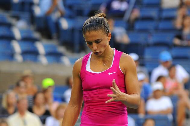 Sara Errani (ITA) TENNIS : US Open - jour 12 - 07 09 2012 VirginieBouyer Tennismag Panoramic