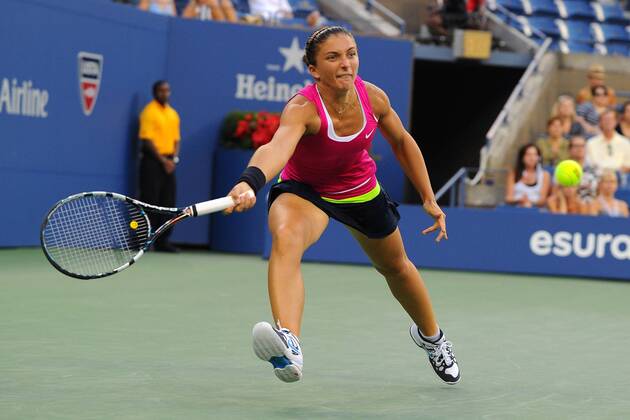 Sara Errani (ITA) TENNIS : US Open - jour 12 - 07 09 2012 VirginieBouyer Tennismag Panoramic