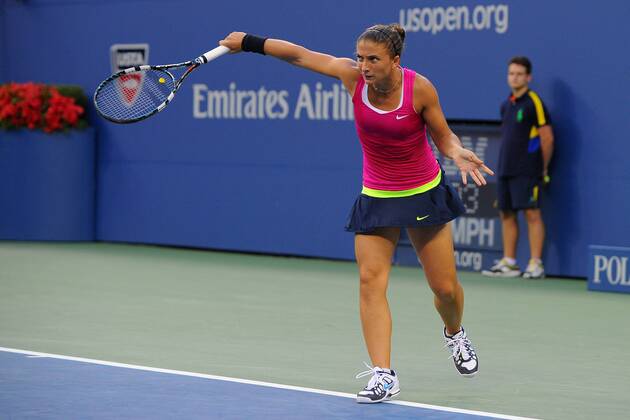 Sara Errani (ITA) TENNIS : US Open - jour 12 - 07 09 2012 VirginieBouyer Tennismag Panoramic