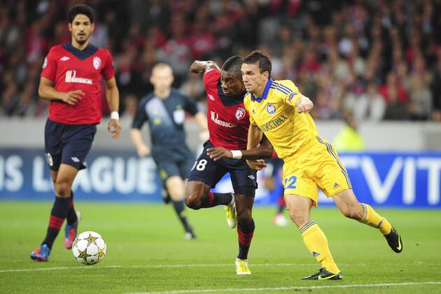 Salomon Kalou (Losc) vs Marko Simic (Borisov) FOOTBALL : Losc Lille vs Fc Bate Borisov xJBAutissierx 