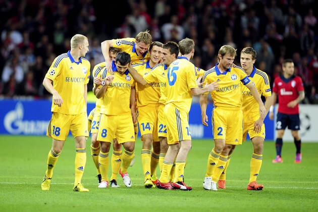 Jubel Bate Borisov, Aleksandr Volodko FOOTBALL : Losc Lille vs Fc Bate Borisov xJBAutissierx 