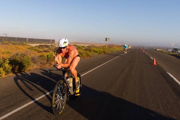 Sept. 30, 2012 - Corondo, CA, US - Lance Armstrong, whom the U.S. Anti-Doping Agency handed a lifetime ban in August, took part in the Superfrog Triathlon in Coronado, California. While banned from sanctioned events falling under the umbrella of the World Anti-Doping AgencyÃ s jurisdiction, Armstrong is free to compete in events like Superfrog. After the race on Sept. 30, Trident Endurance Sports, LLC will host a fundraising Q A with Lance Armstrong to benefit the Navy SEAL Foundation and the Livestrong Foundation. Banned Armstrong races in Superfrog triathlon - ZUMAf22